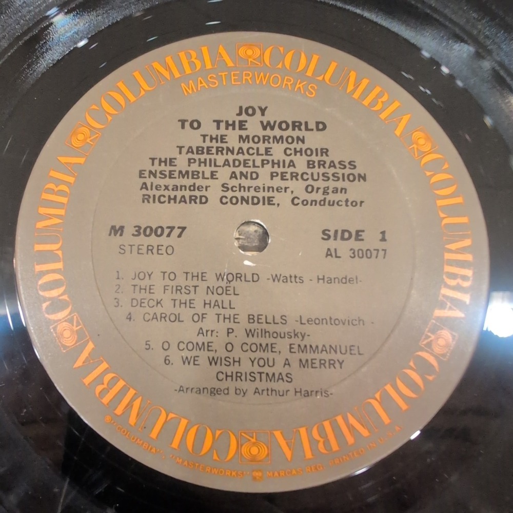 Joy To The World Mormon Tabernacle Choir Philadelphia Brass Vinyl LP M 30077 - Picture 4 of 7